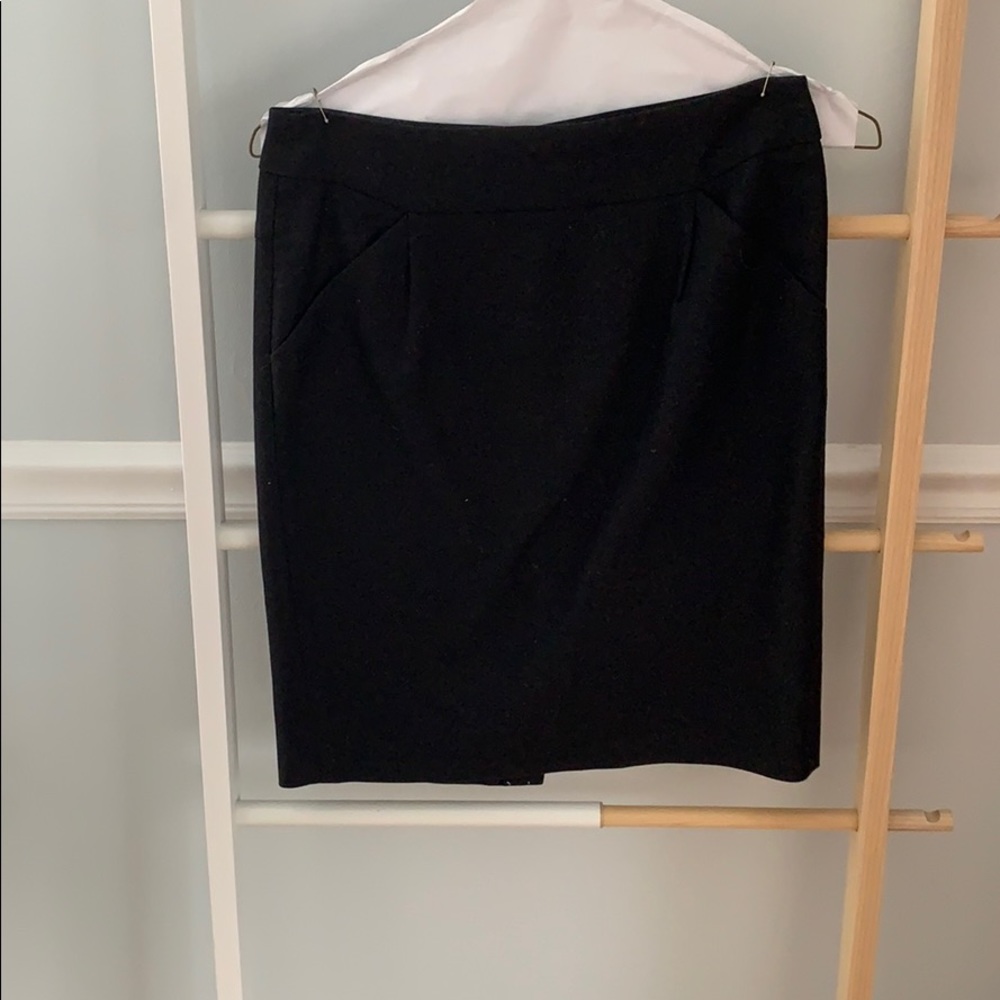 Black J.Crew pencil midi skirt